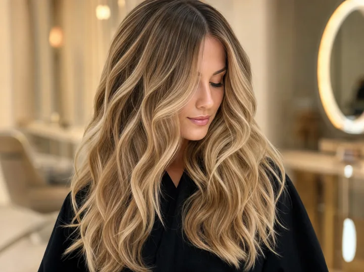 Balayage and highlight waves